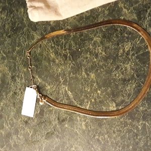 J. CREW FACTORY NWT GOLD Herringbone Chain Necklace
